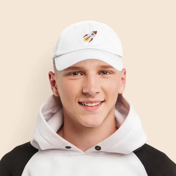 DALIX Rocket Hat Space Dad Caps Embroidered Custom Cap Cotton Hats NASA