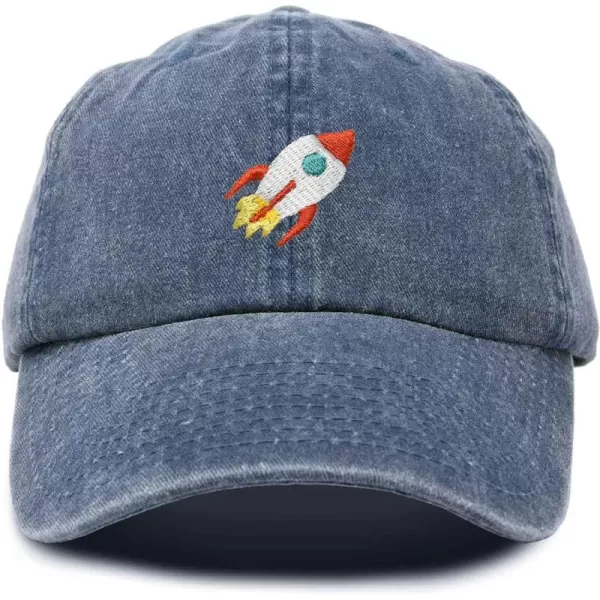 DALIX Rocket Hat Space Dad Caps Embroidered Custom Cap Cotton Hats NASA