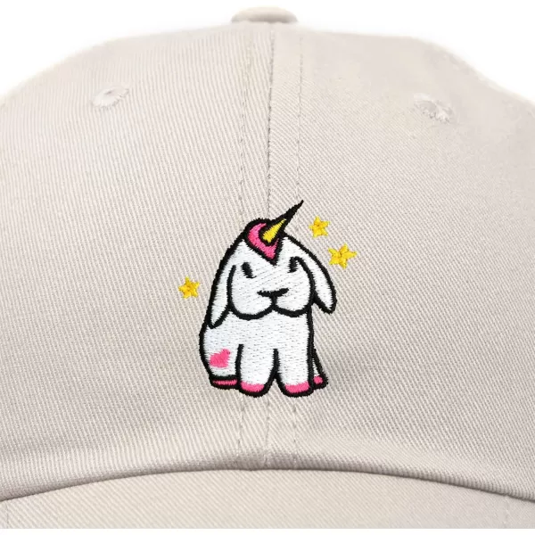 Adorable Unicorn Bunny Hat Womens Embroidered Baseball Cap