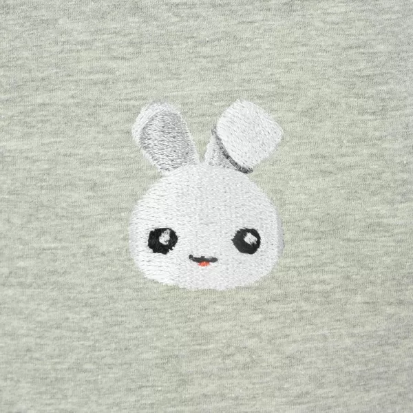 Animals Cute Bunny T-Shirt Women's Embroidered Shirt