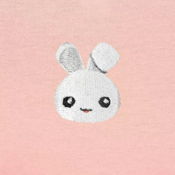 Animals Cute Bunny T-Shirt Women's Embroidered Shirt