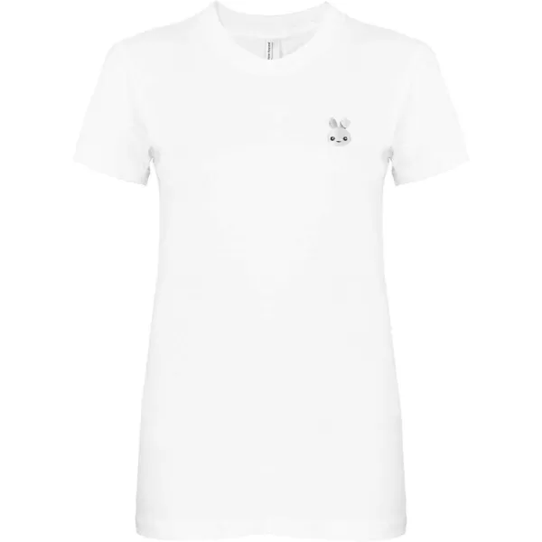 Animals Cute Bunny T-Shirt Women's Embroidered Shirt