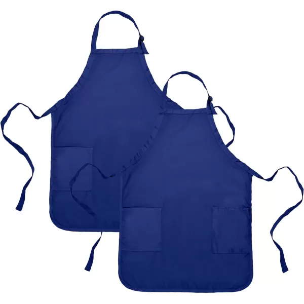 DALIX Apron Commercial Restaurant Home Bib Spun Poly Cotton Kitchen Aprons 