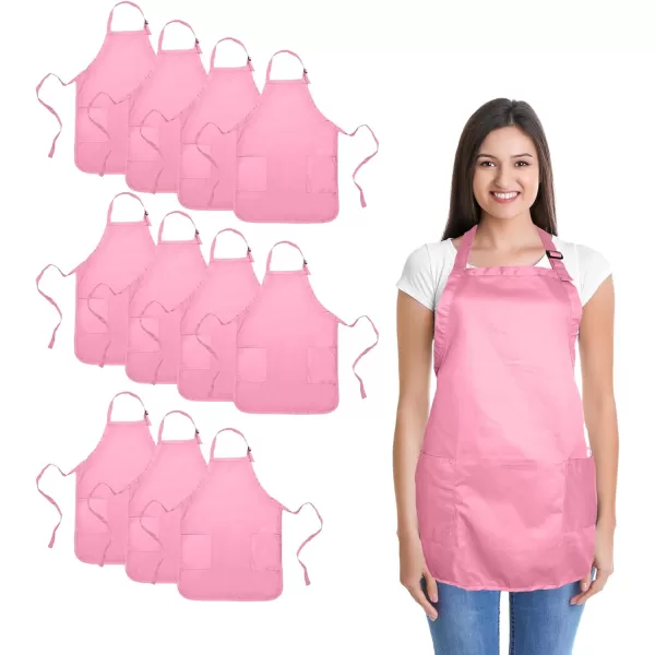 DALIX Apron Commercial Restaurant Home Bib Spun Poly Cotton Kitchen Aprons 