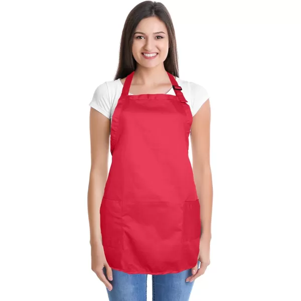 DALIX Apron Commercial Restaurant Home Bib Spun Poly Cotton Kitchen Aprons 