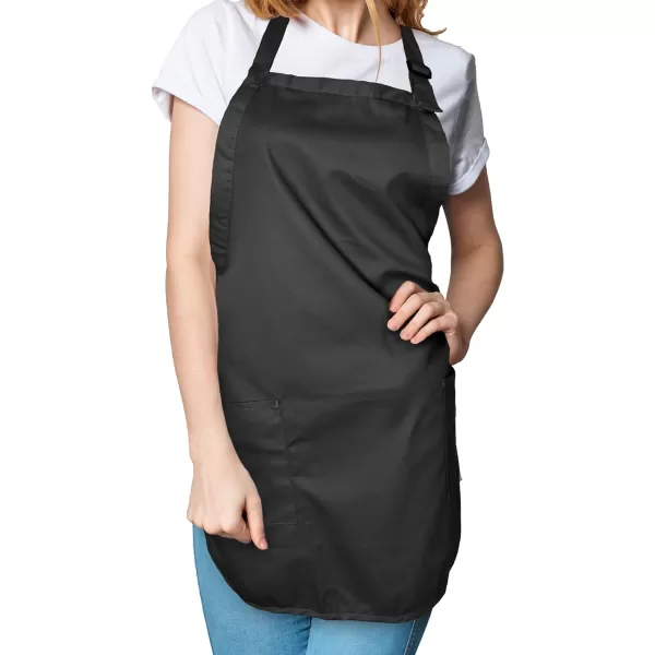 DALIX Apron Commercial Restaurant Home Bib Spun Poly Cotton Kitchen Aprons 