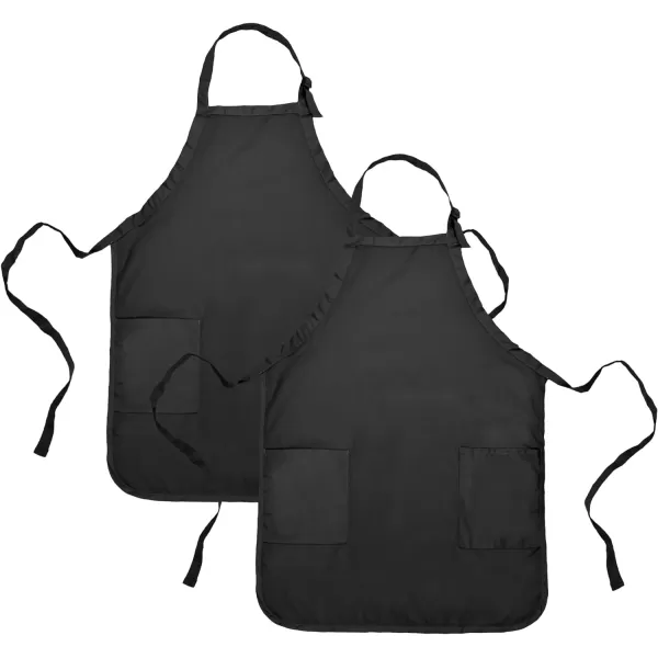 DALIX Apron Commercial Restaurant Home Bib Spun Poly Cotton Kitchen Aprons 