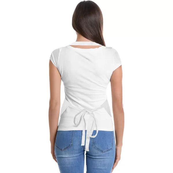 DALIX Apron Commercial Restaurant Home Bib Spun Poly Cotton Kitchen Aprons 