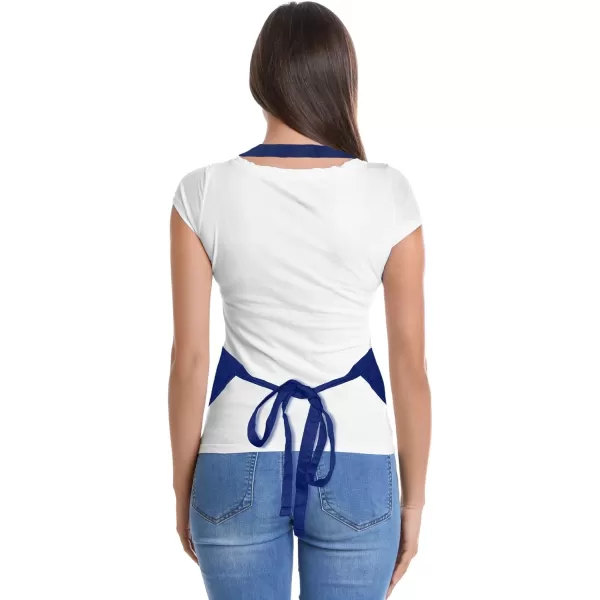 DALIX Apron Commercial Restaurant Home Bib Spun Poly Cotton Kitchen Aprons 