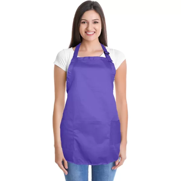 DALIX Apron Commercial Restaurant Home Bib Spun Poly Cotton Kitchen Aprons 