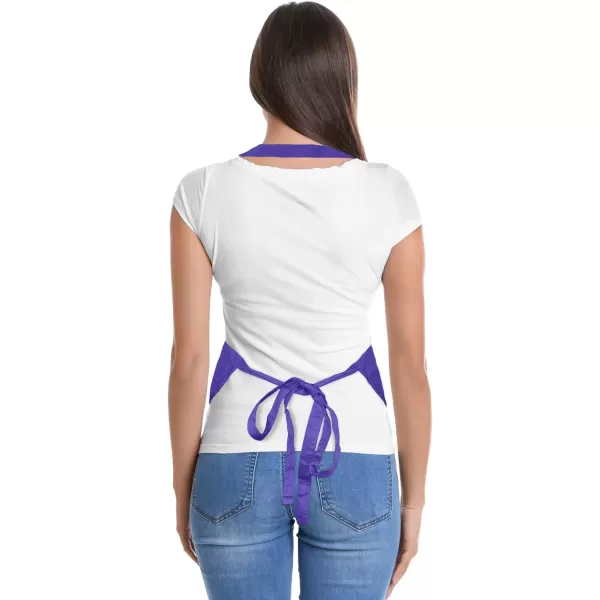 DALIX Apron Commercial Restaurant Home Bib Spun Poly Cotton Kitchen Aprons 