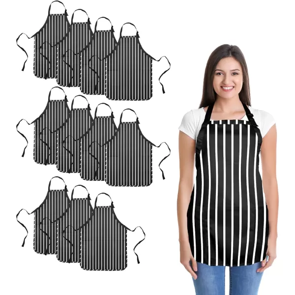 DALIX Apron Commercial Restaurant Home Bib Spun Poly Cotton Kitchen Aprons 