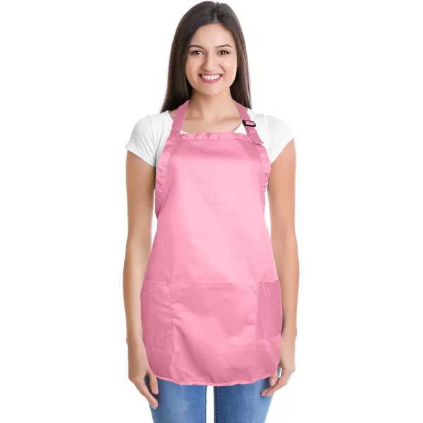 DALIX Apron Commercial Restaurant Home Bib Spun Poly Cotton Kitchen Aprons 