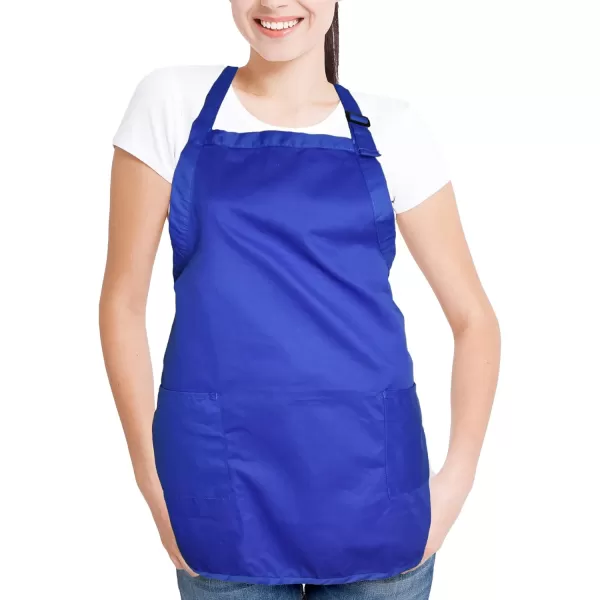 DALIX Apron Commercial Restaurant Home Bib Spun Poly Cotton Kitchen Aprons 