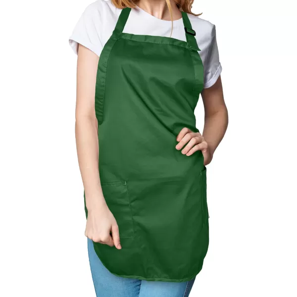 DALIX Apron Commercial Restaurant Home Bib Spun Poly Cotton Kitchen Aprons 