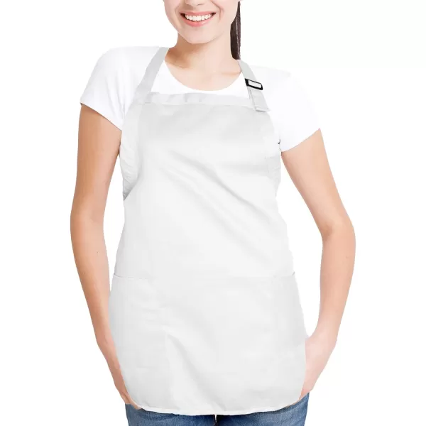 DALIX Apron Commercial Restaurant Home Bib Spun Poly Cotton Kitchen Aprons 