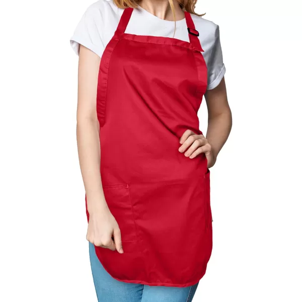DALIX Apron Commercial Restaurant Home Bib Spun Poly Cotton Kitchen Aprons 