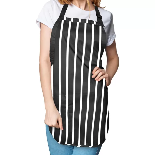 DALIX Apron Commercial Restaurant Home Bib Spun Poly Cotton Kitchen Aprons 