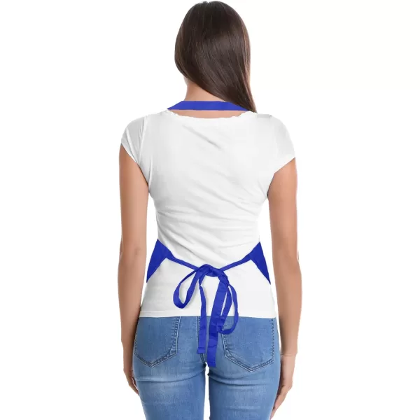 DALIX Apron Commercial Restaurant Home Bib Spun Poly Cotton Kitchen Aprons 