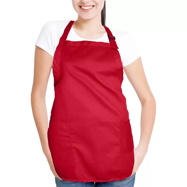 DALIX Apron Commercial Restaurant Home Bib Spun Poly Cotton Kitchen Aprons 