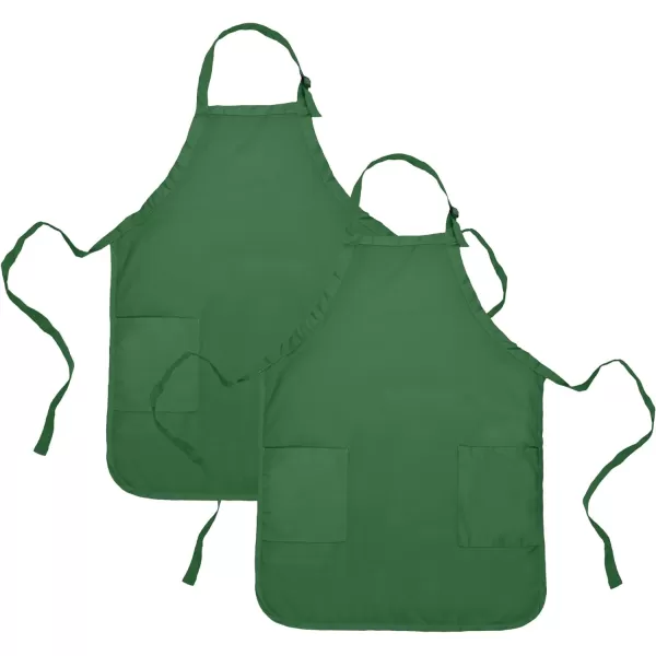 DALIX Apron Commercial Restaurant Home Bib Spun Poly Cotton Kitchen Aprons 