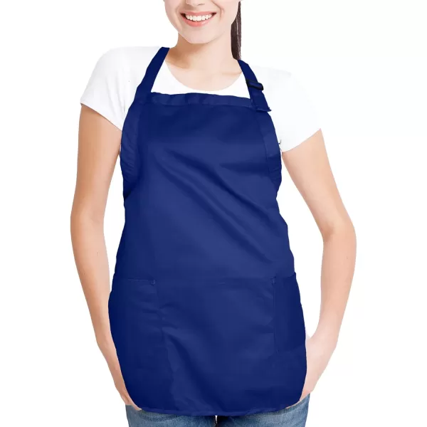 DALIX Apron Commercial Restaurant Home Bib Spun Poly Cotton Kitchen Aprons 