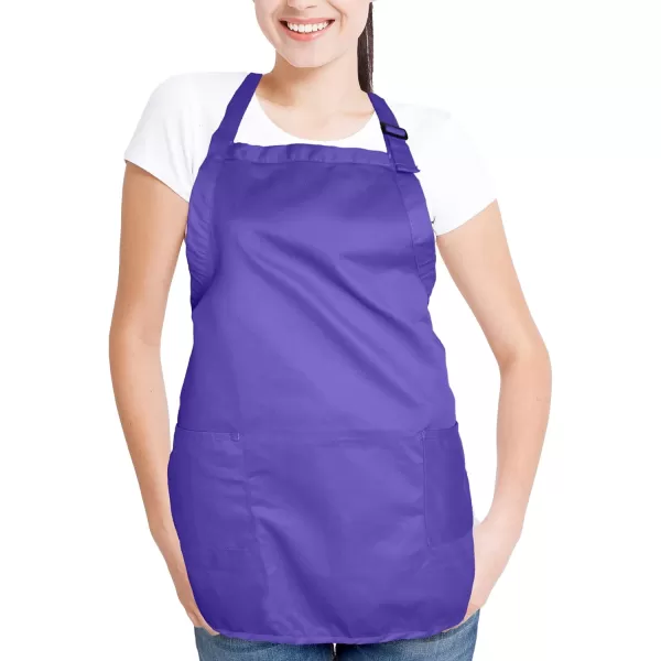 DALIX Apron Commercial Restaurant Home Bib Spun Poly Cotton Kitchen Aprons 
