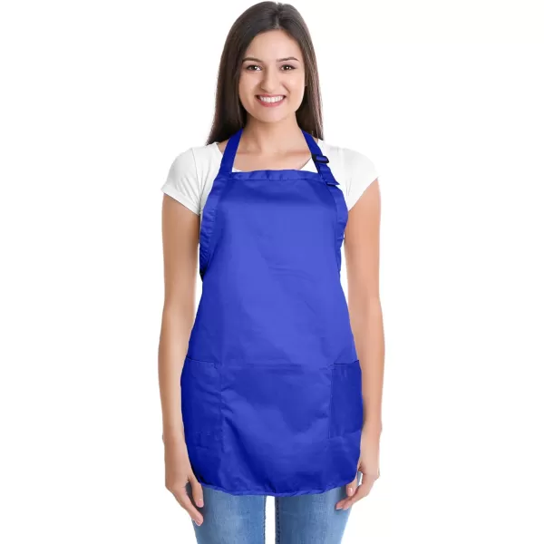 DALIX Apron Commercial Restaurant Home Bib Spun Poly Cotton Kitchen Aprons 