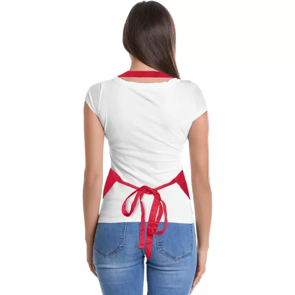 DALIX Apron Commercial Restaurant Home Bib Spun Poly Cotton Kitchen Aprons 