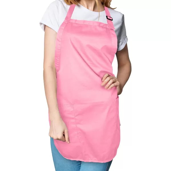DALIX Apron Commercial Restaurant Home Bib Spun Poly Cotton Kitchen Aprons 