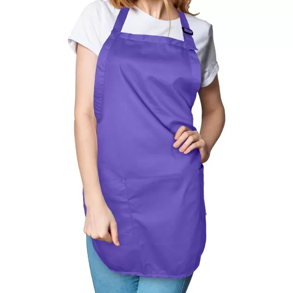 DALIX Apron Commercial Restaurant Home Bib Spun Poly Cotton Kitchen Aprons 
