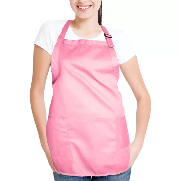 DALIX Apron Commercial Restaurant Home Bib Spun Poly Cotton Kitchen Aprons 