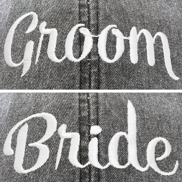 DALIX Bride Groom Dad Hats Baseball Caps Newlywed Wedding Party Gift