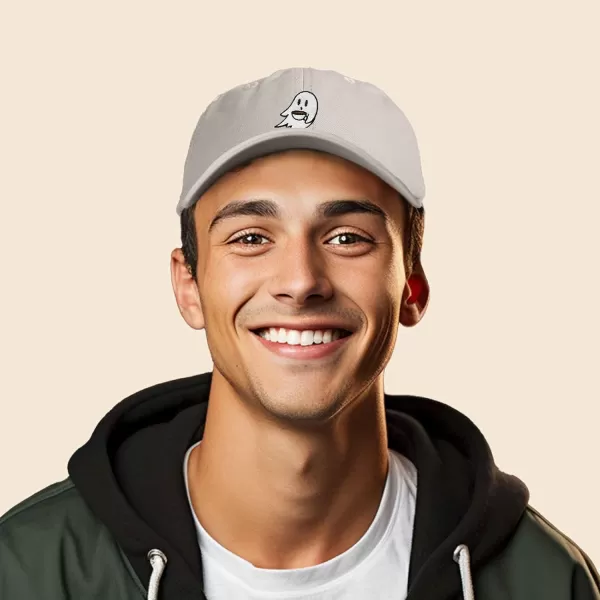 DALIX Spooke-a-Latte Ghost Cap Embroidered Coffee Cotton Baseball Hat Mens Womens