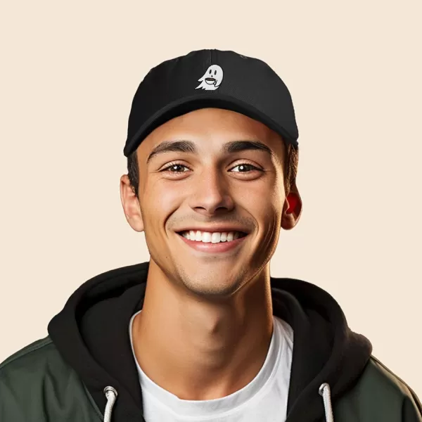 DALIX Spooke-a-Latte Ghost Cap Embroidered Coffee Cotton Baseball Hat Mens Womens