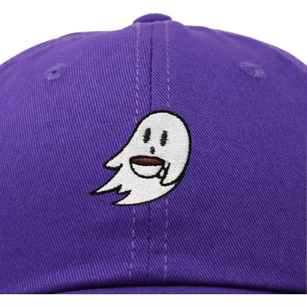 DALIX Spooke-a-Latte Ghost Cap Embroidered Coffee Cotton Baseball Hat Mens Womens