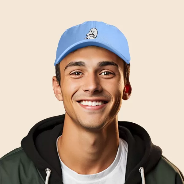DALIX Spooke-a-Latte Ghost Cap Embroidered Coffee Cotton Baseball Hat Mens Womens