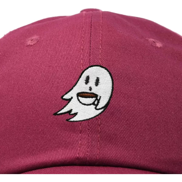 DALIX Spooke-a-Latte Ghost Cap Embroidered Coffee Cotton Baseball Hat Mens Womens