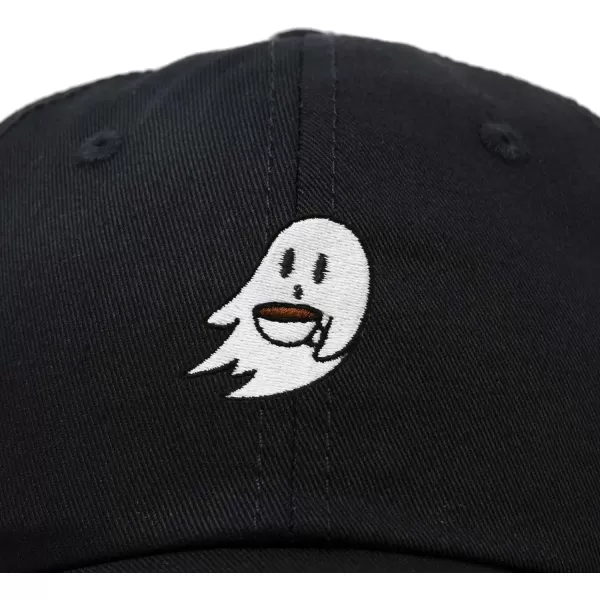 DALIX Spooke-a-Latte Ghost Cap Embroidered Coffee Cotton Baseball Hat Mens Womens