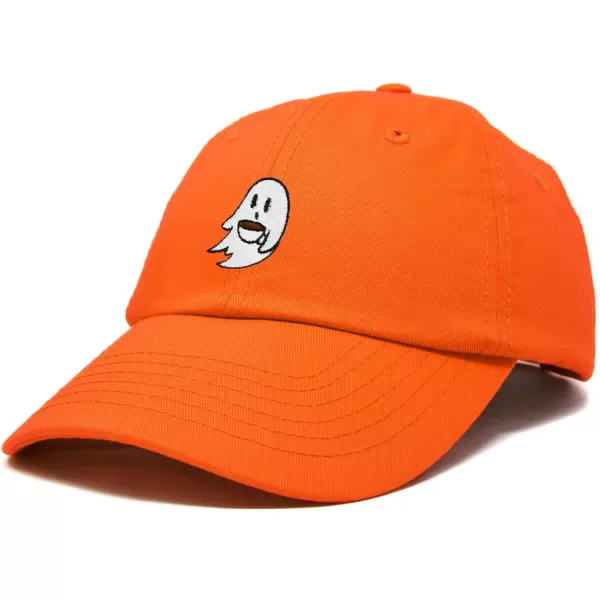 DALIX Spooke-a-Latte Ghost Cap Embroidered Coffee Cotton Baseball Hat Mens Womens