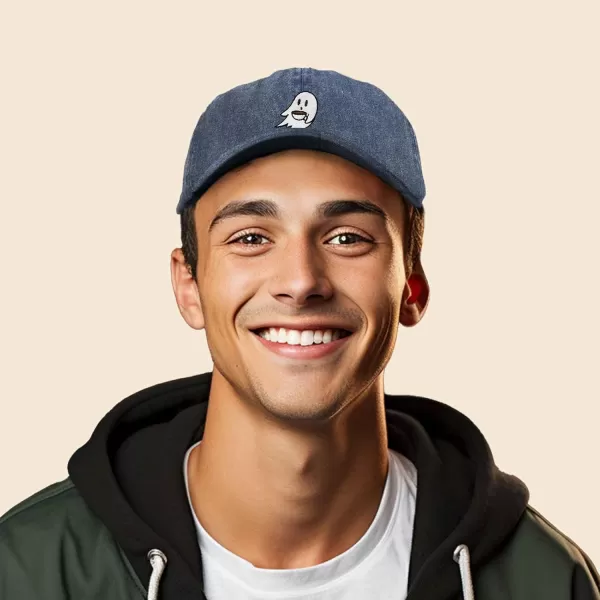 DALIX Spooke-a-Latte Ghost Cap Embroidered Coffee Cotton Baseball Hat Mens Womens