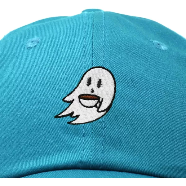 DALIX Spooke-a-Latte Ghost Cap Embroidered Coffee Cotton Baseball Hat Mens Womens