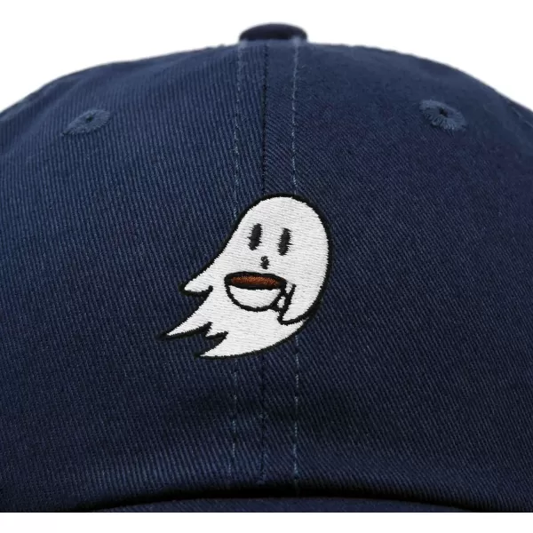 DALIX Spooke-a-Latte Ghost Cap Embroidered Coffee Cotton Baseball Hat Mens Womens