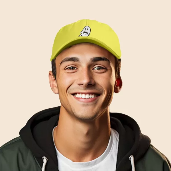 DALIX Spooke-a-Latte Ghost Cap Embroidered Coffee Cotton Baseball Hat Mens Womens