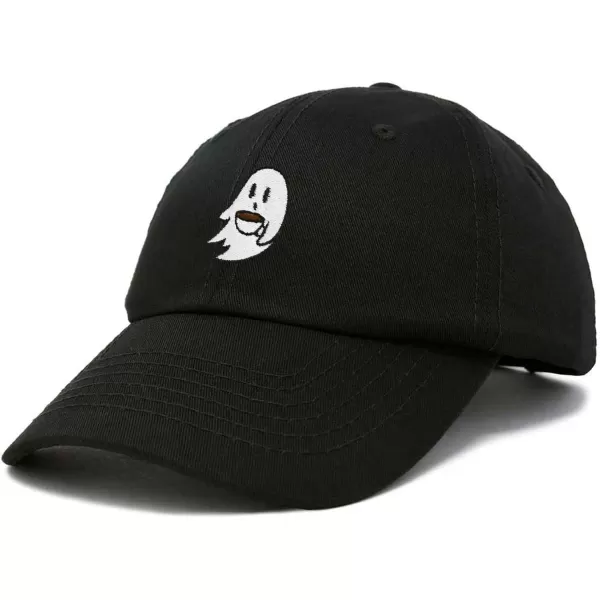 DALIX Spooke-a-Latte Ghost Cap Embroidered Coffee Cotton Baseball Hat Mens Womens