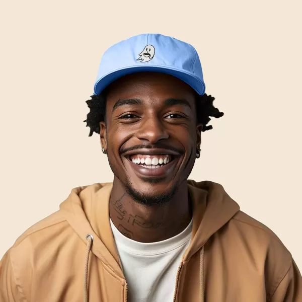 DALIX Spooke-a-Latte Ghost Cap Embroidered Coffee Cotton Baseball Hat Mens Womens