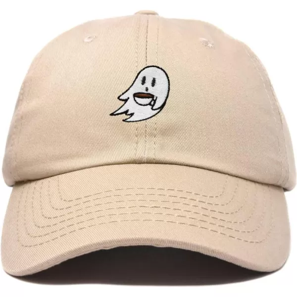 DALIX Spooke-a-Latte Ghost Cap Embroidered Coffee Cotton Baseball Hat Mens Womens