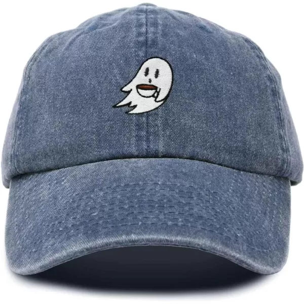 DALIX Spooke-a-Latte Ghost Cap Embroidered Coffee Cotton Baseball Hat Mens Womens