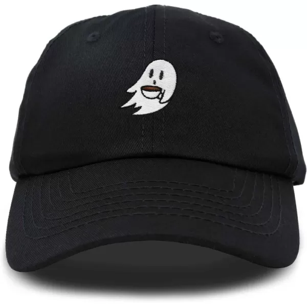 DALIX Spooke-a-Latte Ghost Cap Embroidered Coffee Cotton Baseball Hat Mens Womens