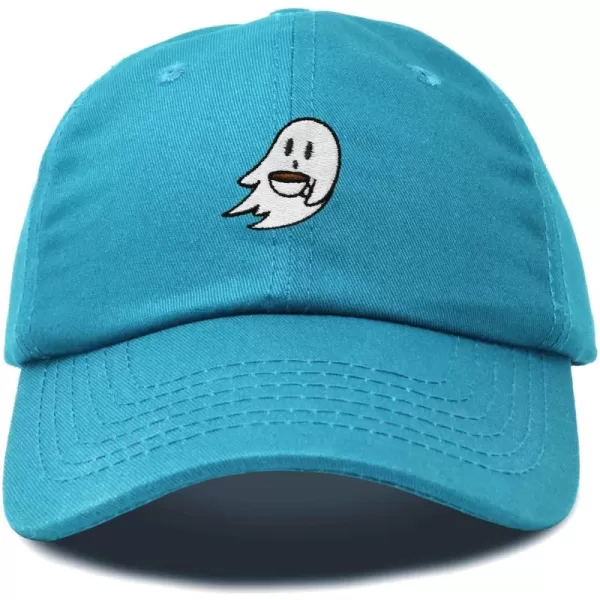 DALIX Spooke-a-Latte Ghost Cap Embroidered Coffee Cotton Baseball Hat Mens Womens